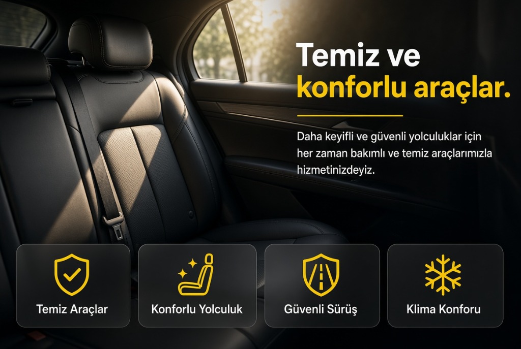 Genç Taksi - Temiz ve konforlu araç içi